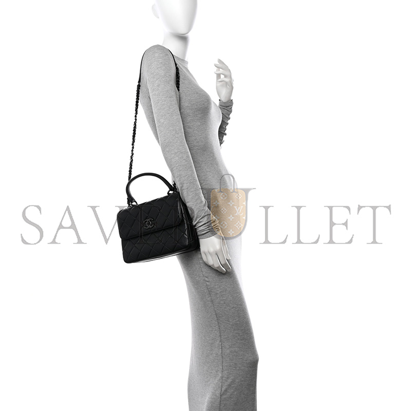 CHANEL TRENDY CC LAMBSKIN FLAP BAG A92236 B08960 94305 (25*17*9cm) 